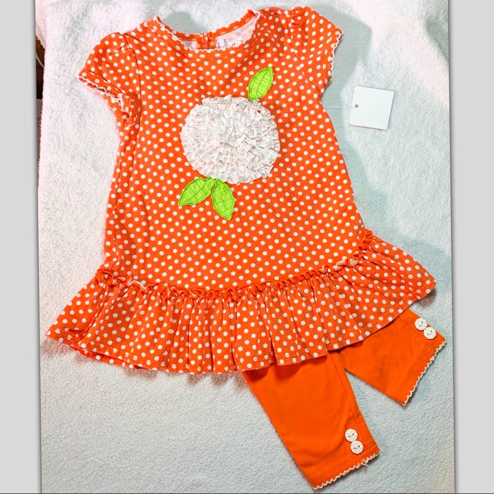 sweet heart rose thanksgiving 2 piece set, 18 mo